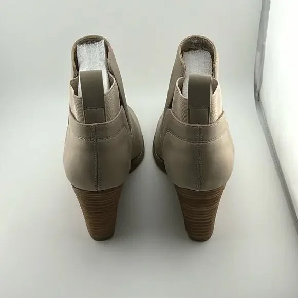 DV by Dolce Vita Women's Boots Sz 10 Bootie Beige Gerdy Elastic Ankle Wedge NWOT - Picture 4 of 11